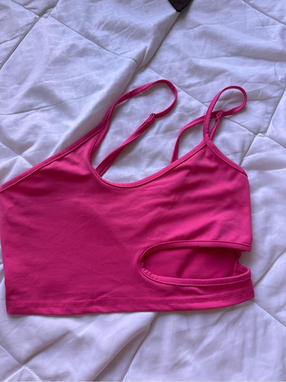 Women's Pink Cutout Bralette Top